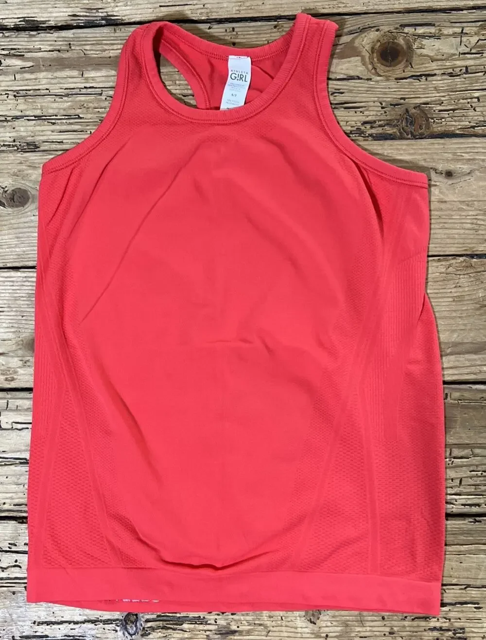 Athleta Girl Girl’s Size S/7 Red Power Up Seamless Tank